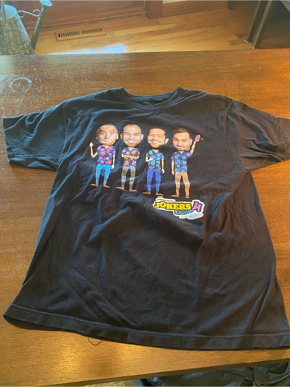Tultex Impractical Jokers Cruise 4 mens black T-Shirt Size Large EUC